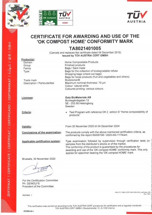 WORKI NA ŚMIECI Biodegradowalne Kompostowalne Ekologiczne 6L 200 szt