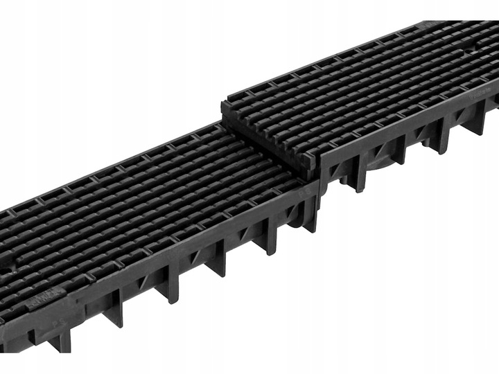 Odwodnienia liniowe A15 z rusztem z tworzywa. Niskie, tarasowe,