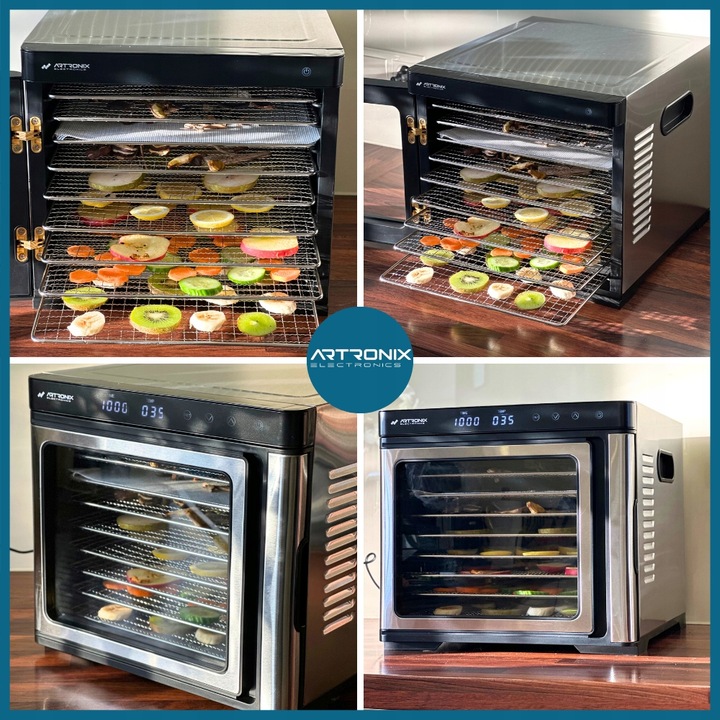 SUSZARKA SPOŻYWCZA DO GRZYBÓW OWOCÓW WARZYW ZIÓŁ TIMER LCD STALOWA 9