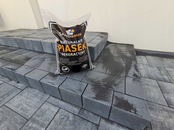 Suchy Piasek Bazaltowy Fuga Zasypka Grafit Do Kostki Brukowej 1-2 mm