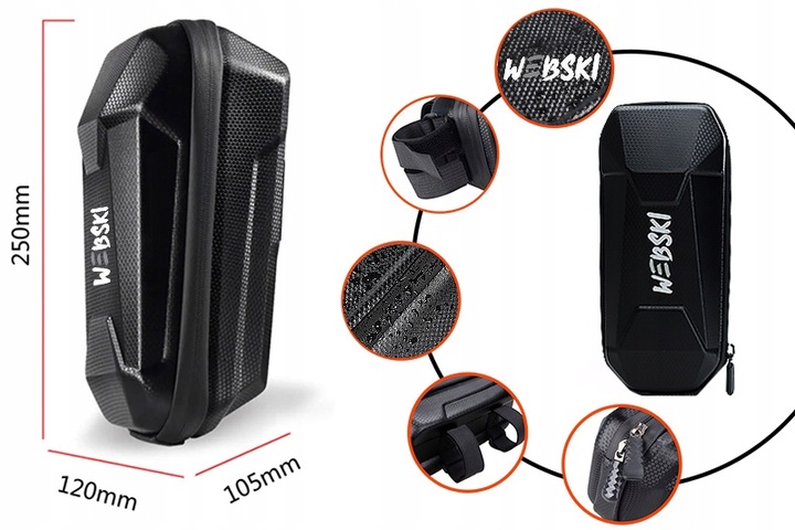 WODOSZCZELNY UCHWYT DO NAWIAGACJI TELEFONU I SAKWA DO KIEROWNICY HULAJNOGI