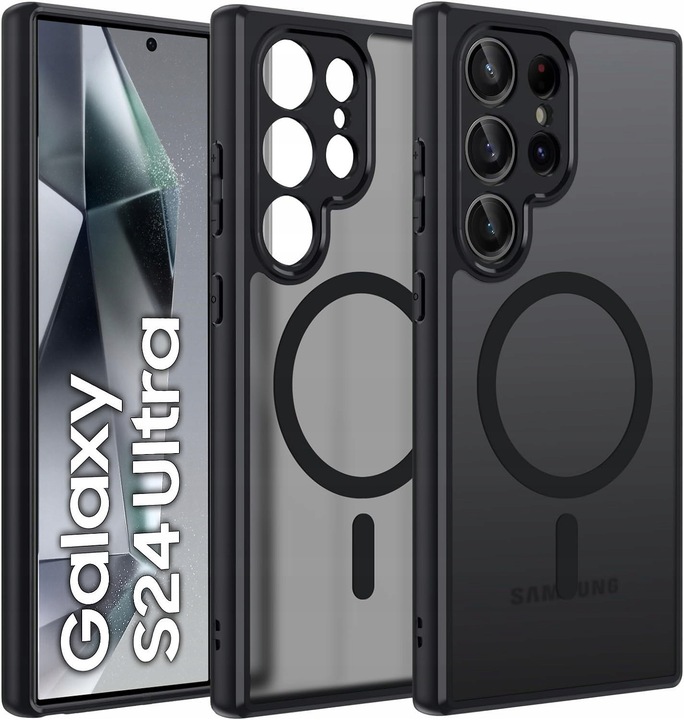 ETUI DO MAGSAFE CZARNY MAT DO SAMSUNG S24 ULTRA