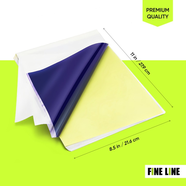 Kalka termiczna do tatuażu|papier transferowy|Fine Line 100 szt