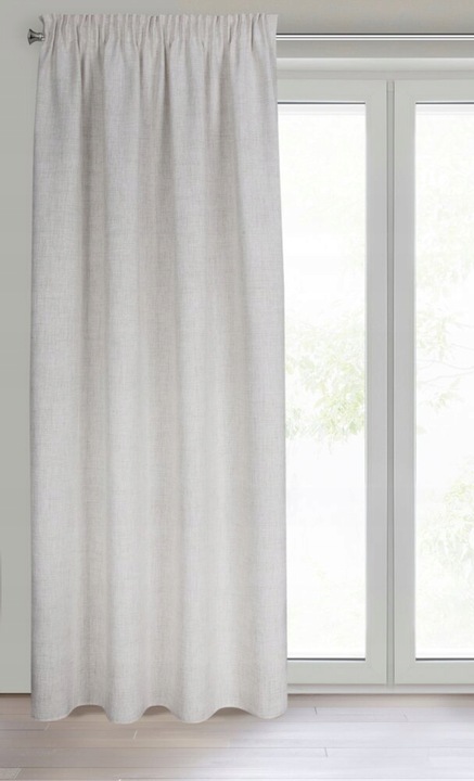 ZASŁONA GOTOWA JULA2 TAŚMA 140 X 270 CM LEN BEŻOWY STYL EKO RÓŻNE KOLORY