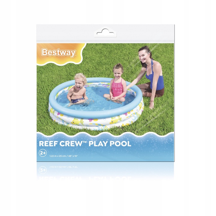 BRODZIK DZIECIĘCY DMUCHANY BASENIK OGRODOWY DLA DZIECKA 122cm BESTWAY 51226