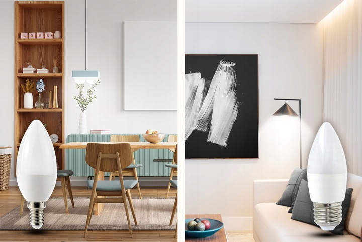 6x Żarówka LED E14 C37 10W=95W 850lm 3 BARWY BERGE