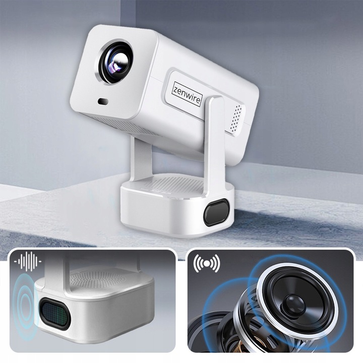 Mini Projektor Przenośny Rzutnik Android 13 WiFi 360 Full HD 4K do