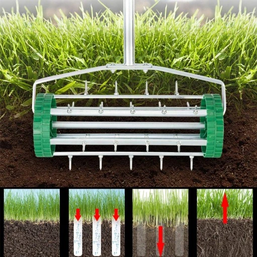 AERATOR WERTYKULATOR RĘCZNY OBROTOWY WALCOWY DO TRAWY TRAWNIKA MURAWY