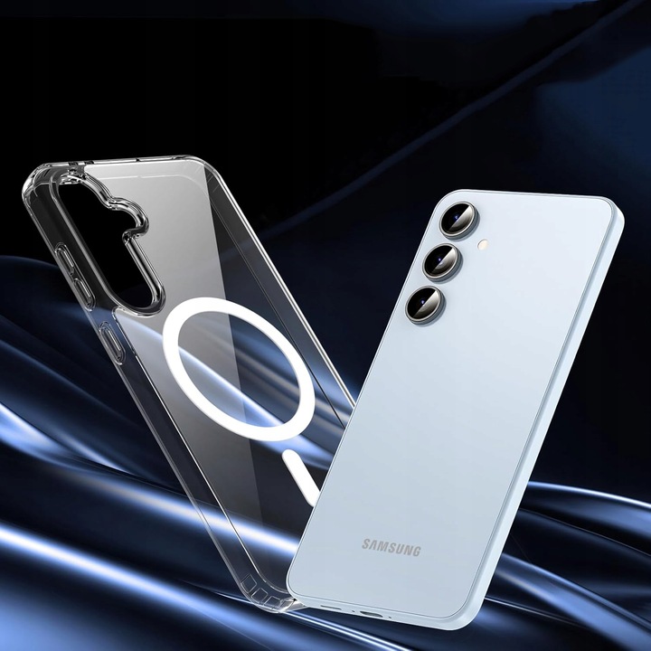 Etui do SAMSUNG Galaxy S25 5G do MagSafe WZMACNIANE 360° CLEAR CASE + SZKŁO