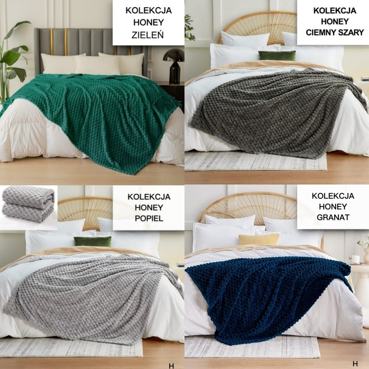 GRUBY KOC NARZUTA NA ŁÓZKO 200x220 DESIGNERSKI NOWOCZESNY WZORY KOLORY