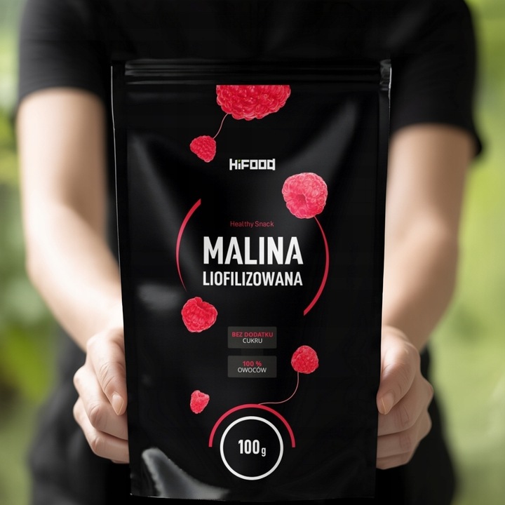 Malina Liofilizowana Maliny Liofilizowane 100g 100 g Owoce Całe HiFood