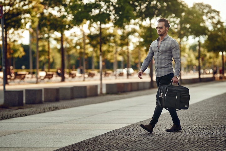 Torba męska na ramię DUŻA do pracy listonoszka mocna na laptopa