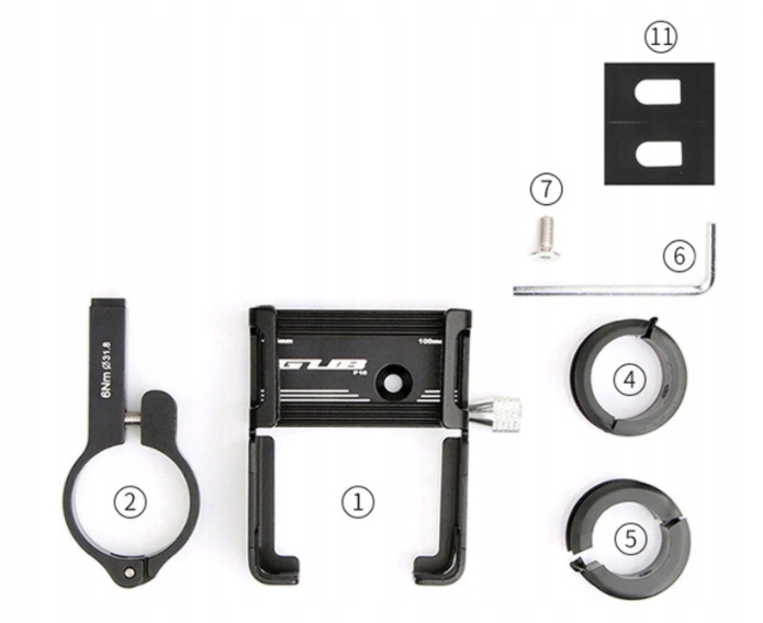 GUB P10 UCHWYT ROWEROWY TELEFON kierownice MOTOR