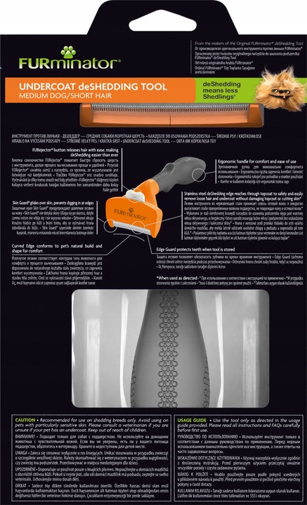 FURminator dla psów średnich sierść krótka M