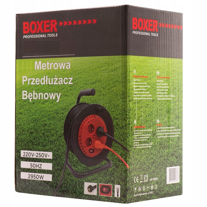 Pp 25m 3x2,5 PRZEDŁUŻACZ BĘBNOWY NA BĘBNIE ZWIJAK