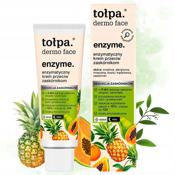 Krem do twarzy zwężający pory Enzymatyczny Dermo Face Enzyme 40 ml TOŁPA