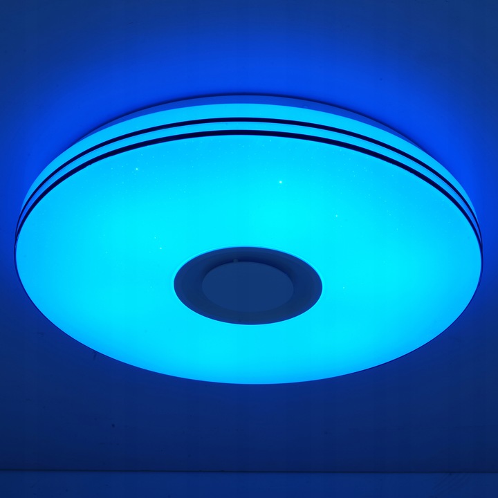 Plafon Natynkowy Lampa Sufitowa Oprawa 72W RGB CCT Głośnik Pilot biały