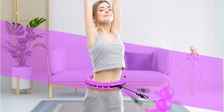 HULA HOP ODCHUDZAJĄCE Z OBCIĄŻENIEM I WYPUSTKAMI SMART Z OBCIĄŻNIKIEM HOOP