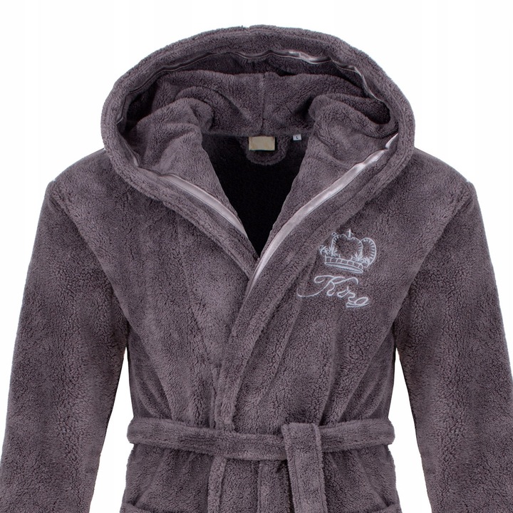 SZLAFROK Z KAPTUREM L CIEPŁY GRUBY męski L super jakość