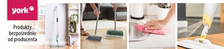 Mop Płaski ze Spryskiwaczem Obrotowy Mikrofibra do mycia i polerowania YORK