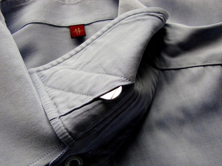 ZE SREBRA FISZBINY USZTYWNIACZE KOŁNIERZYKA WAWA