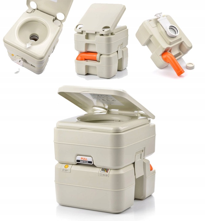 Toaleta turystyczna WC przenośna ze spłuczką działka budowa kemping METEOR