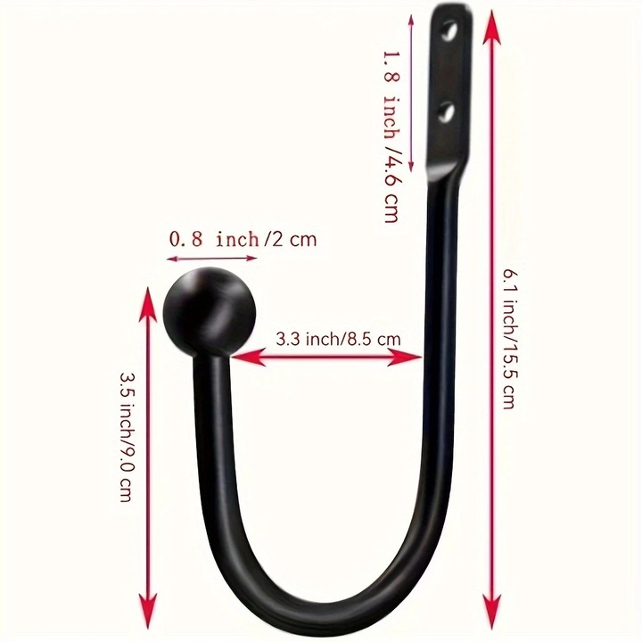 UPIĘCIE do ZASŁON Lova Nest FIRAN HAK HACZYK PRZYKRĘCANY CZARNY v2 2szt