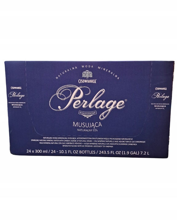 Cisowianka Perlage Naturalna Woda Mineralna Musująca Szkło 24x 300 ml