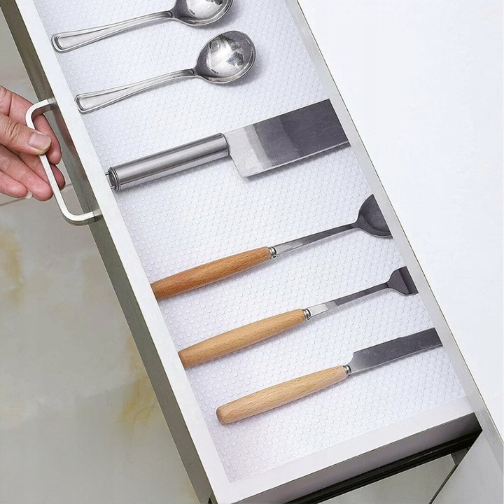 Mata antypoślizgowa biała 500x50cm ochronna do szuflad szafek kuchni