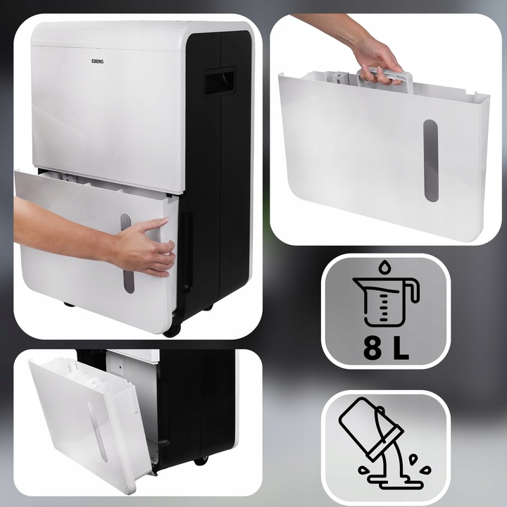 Osuszacz powietrza SEVA pochłaniacz wilgoci cichy wydajny aż 70L/24h +