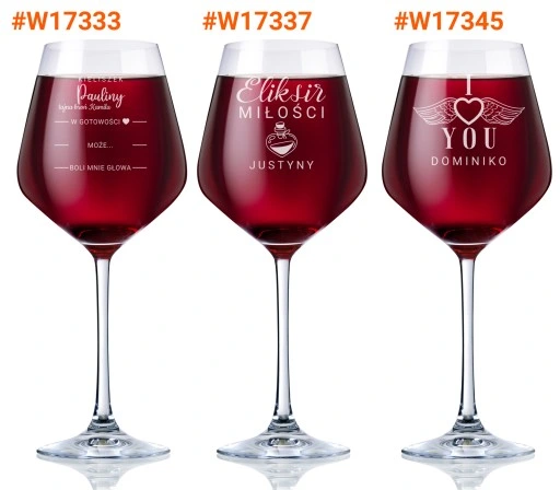 KIELISZEK do WINA KROSNO na urodziny 18-99 GRAWER