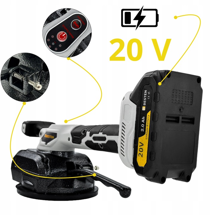 WIBRUJĄCA PRZYSSAWKA DO UKŁADANIA POZIOMOWANIA PŁYTEK GLAZURY WIBRATOR