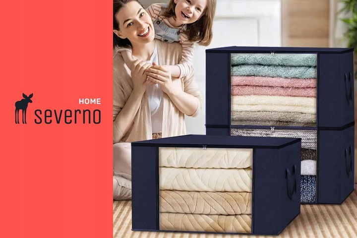 4x ORGANIZER POKROWIEC TORBY DO PRZECHOWYWANIA UBRAŃ POŚCIELI PREMIUM