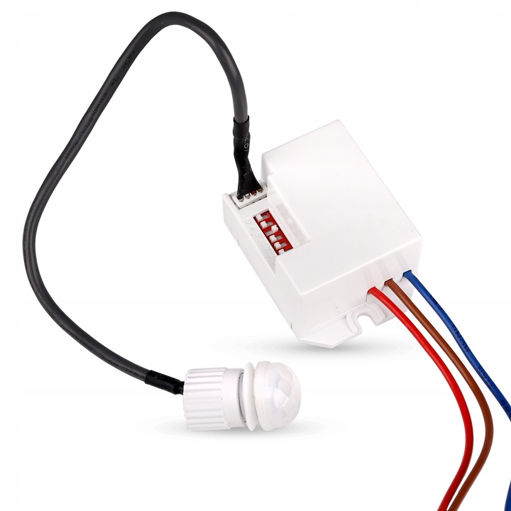 Czujnik RUCHU zmierzchu LED sensor PIR z kablem na podczerwień
