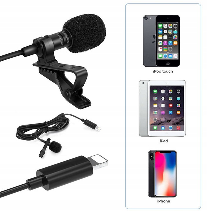 Mikrofon krawatowy z klipsem do telefonu USB-C uniwersalny mikrofon