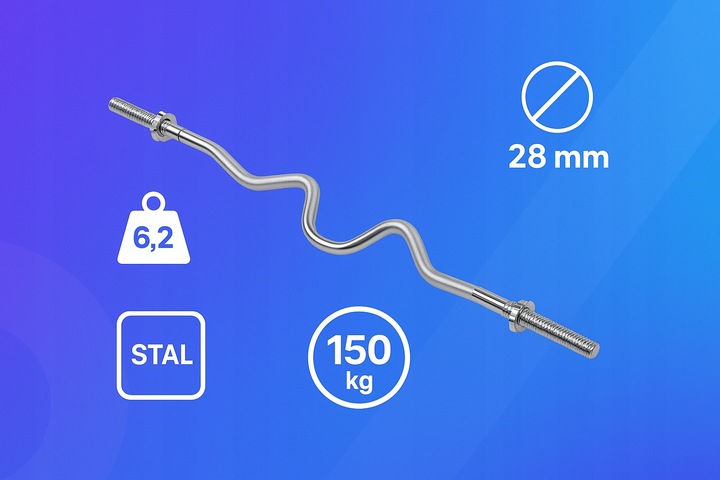 Gryf Mocno Łamany Spokey Lykos 120cm śrubowy