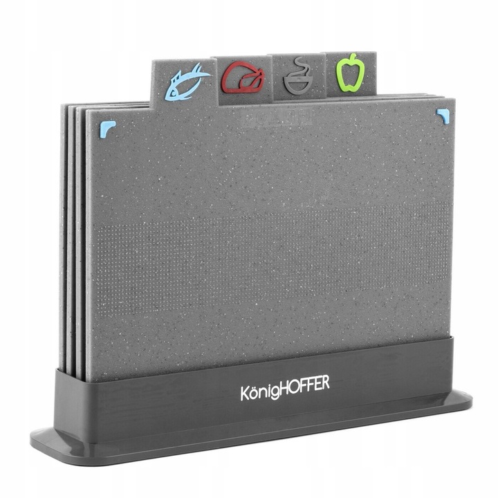 Zestaw 4 desek do krojenia i stojak Konighoffer