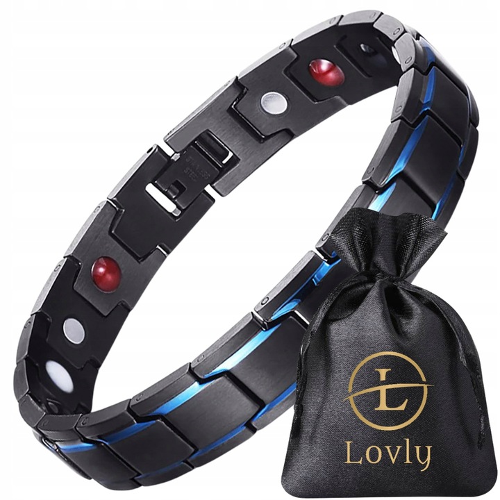 MODNA Bransoletka Magnetyczna Moc Zdrowotna Męska STAL NIERDZEWNA PREMIUM