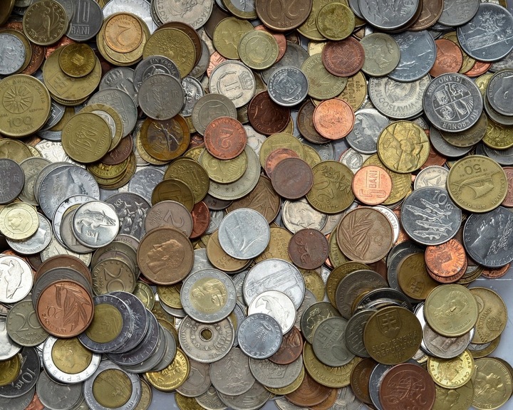 MONETY ZAGRANICZNE MIX - 1 KG