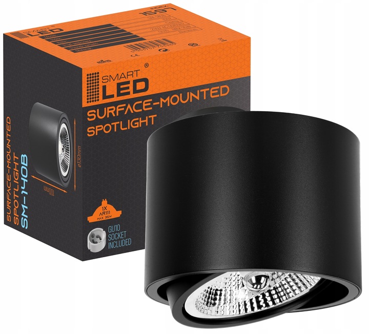 Oprawa Natynkowa Sufitowa AR111 TUBA LED GU10 Lampa Plafon Lampa Do