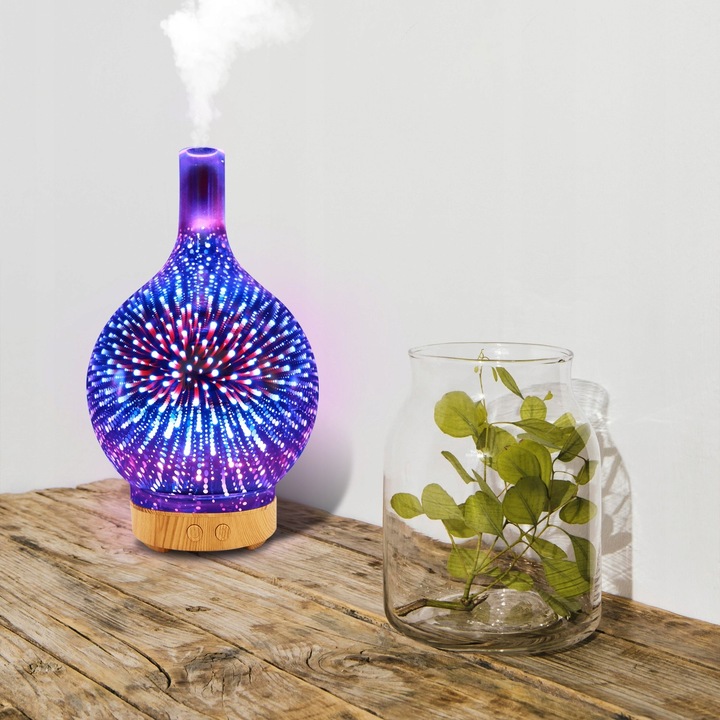 NAWILŻACZ POWIETRZA DYFUZOR ZAPACHOWY AROMATERAPIA JONIZATOR NOCNA