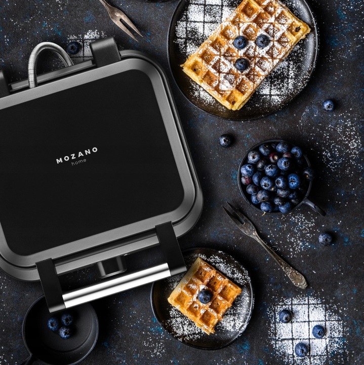 GOFROWNICA 2 DUŻE CHRUPIĄCE GOFRY MOCNA SMART MARMURKOWA POWŁOKA