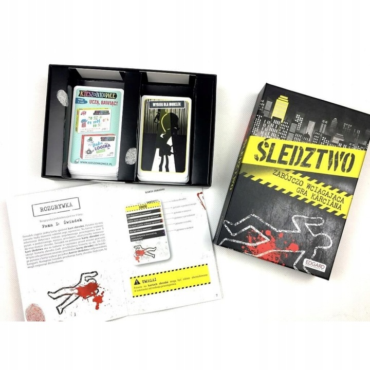 GRA KRYMINALNA ŚLEDZTWO TOWARZYSKA GRA KARCIANA EDGARD GAMES