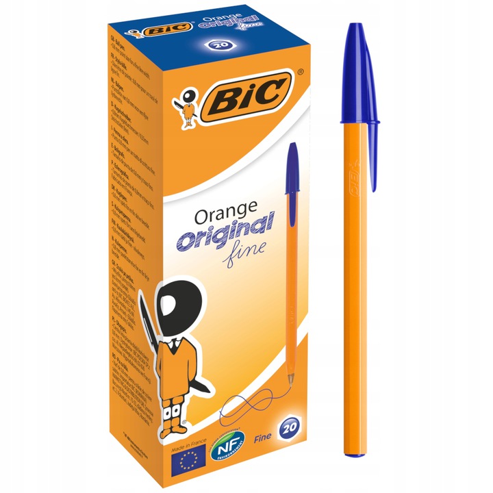 Długopisy tradycyjne BIC Orange niebieskie 20 szt.
