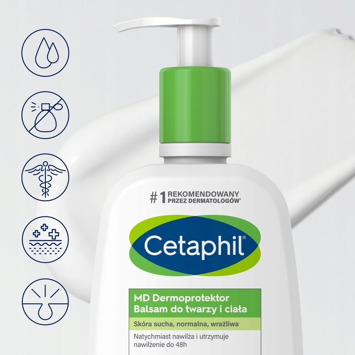 Zestaw Cetaphil MD Balsam nawilżający 500 ml i DA Krem 85 g