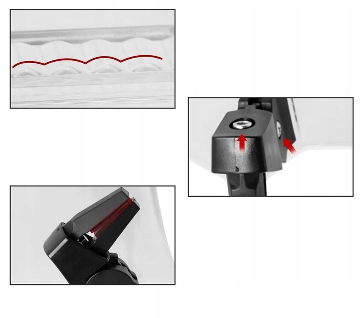 DEFLEKTOR UNIWERSALNY OWIEWKA SZYBKA USTAWIANY CLIP ON 30x13 CM 20764H