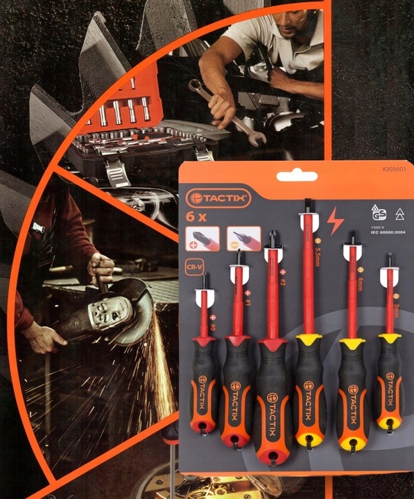 Wkrętaki izolowane śrubokręty VDE GS 1000V 6 szt. IEC 60900:2004