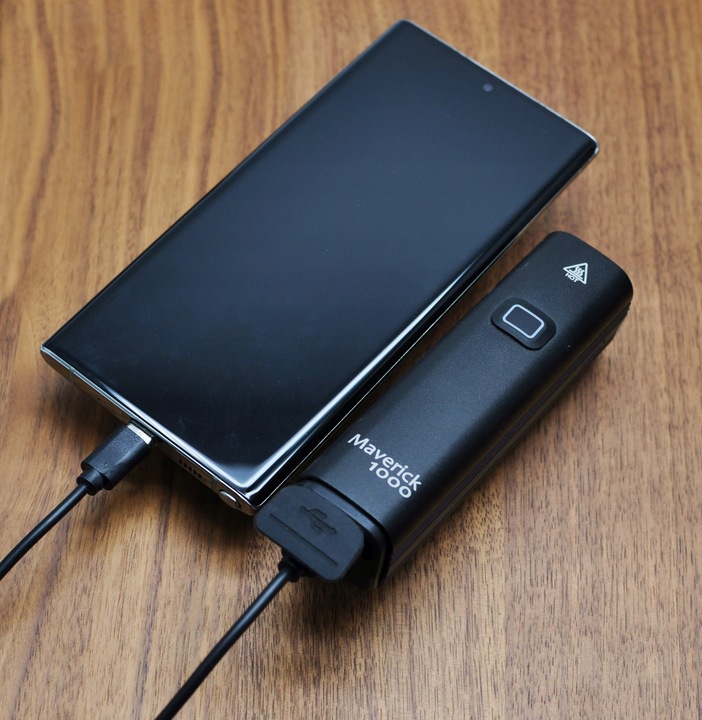 LAMPKA ROWEROWA OŚWIETLENIE ZESTAW SPECTER MAVERICK1000 lm = TYŁ 120lm