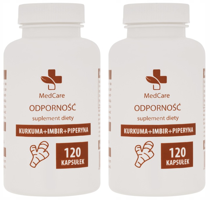 Odporność - BIO KURKUMA + IMBIR + PIPERYNA 240 kaps po 650mg kurkumina