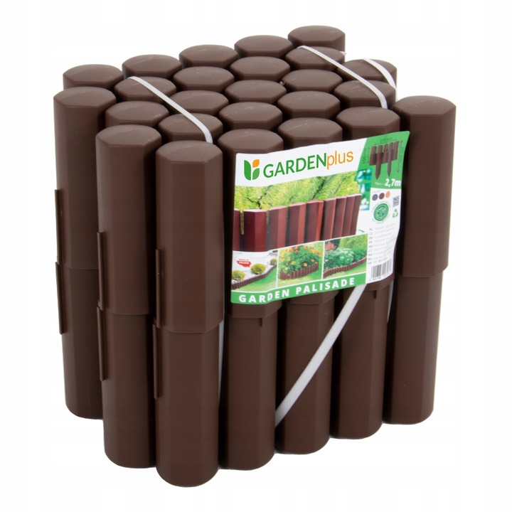 Palisada Ogrodowa Paliki Brąz 2,7 m Border Płotek